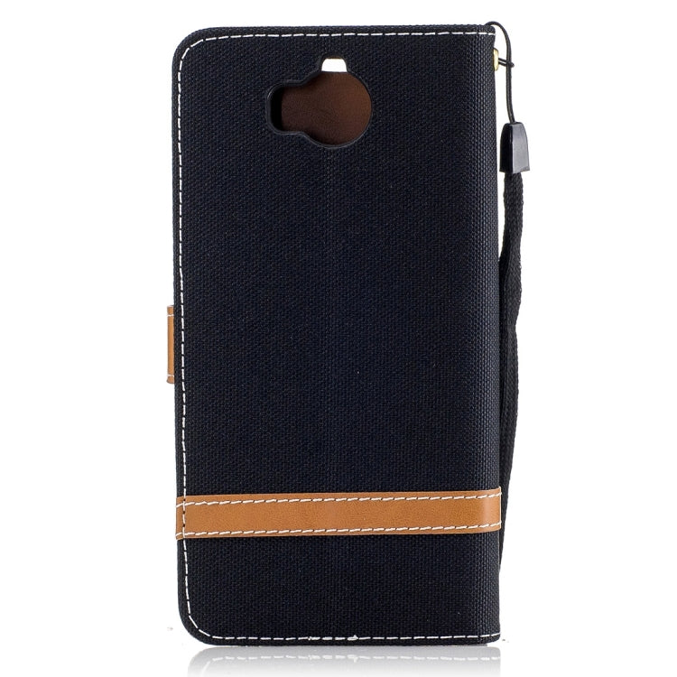 For Huawei  Y5 (2017) Denim Texture Leather Case with Holder & Card Slots & Wallet & Lanyard