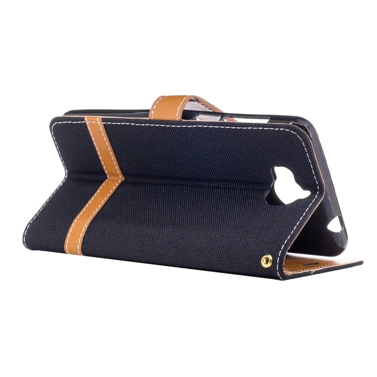 For Huawei  Y5 (2017) Denim Texture Leather Case with Holder & Card Slots & Wallet & Lanyard