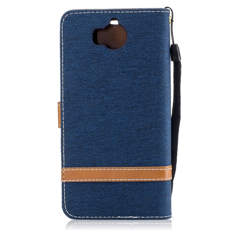 For Huawei  Y5 (2017) Denim Texture Leather Case with Holder & Card Slots & Wallet & Lanyard