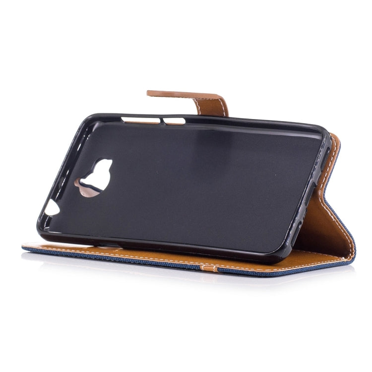 For Huawei  Y5 (2017) Denim Texture Leather Case with Holder & Card Slots & Wallet & Lanyard