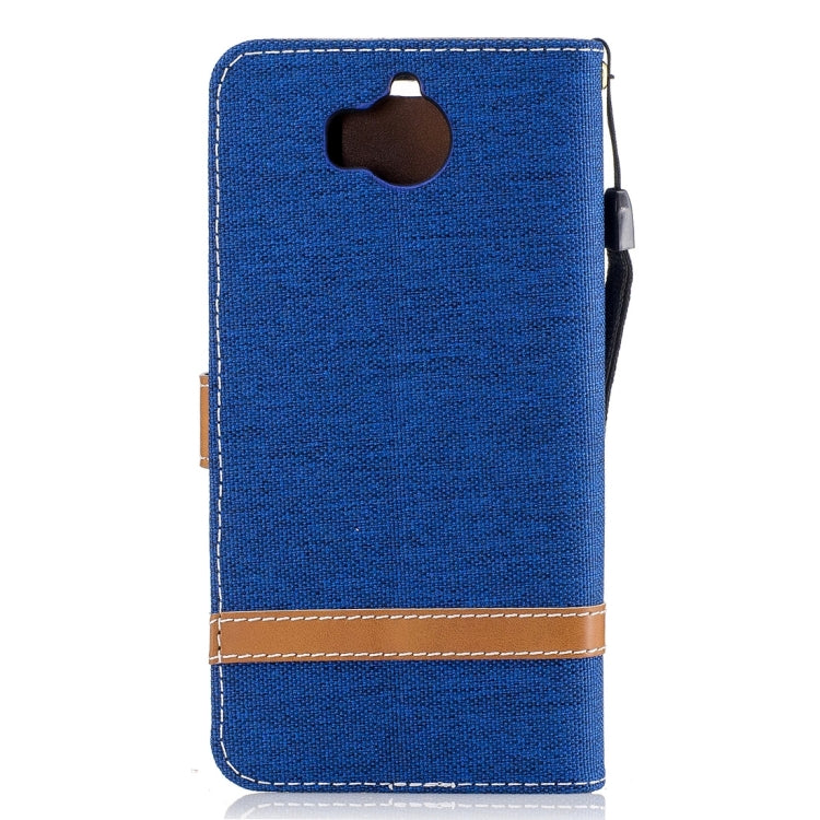 For Huawei  Y5 (2017) Denim Texture Leather Case with Holder & Card Slots & Wallet & Lanyard