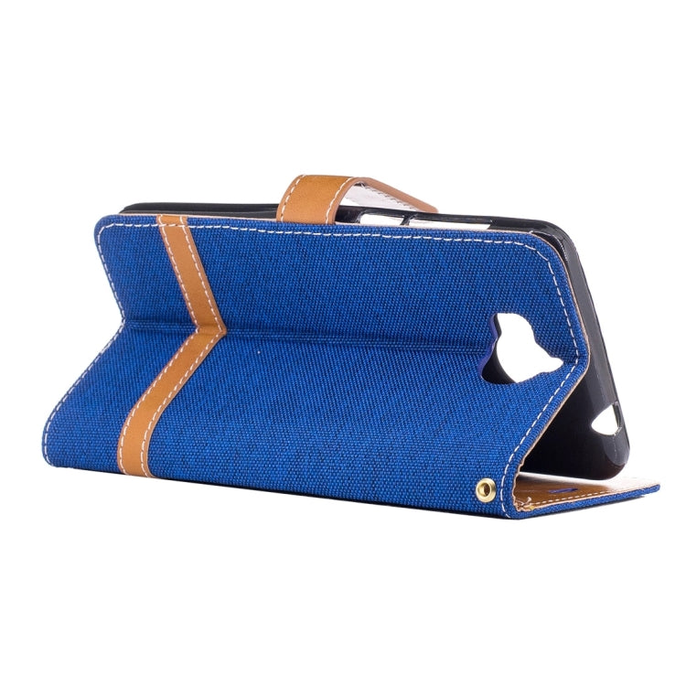 For Huawei  Y5 (2017) Denim Texture Leather Case with Holder & Card Slots & Wallet & Lanyard