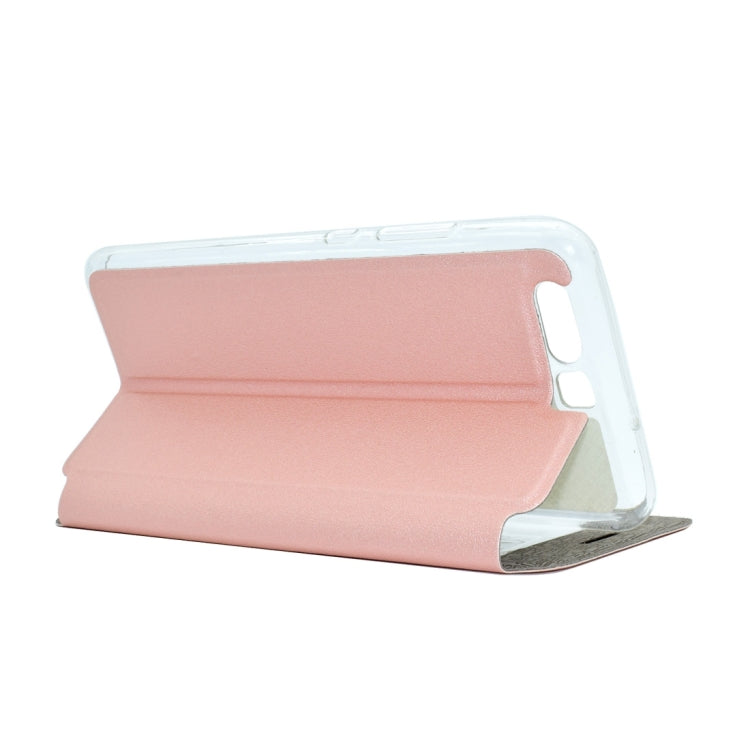 For Huawei  P10  Frosted Texture Horizontal Flip Leather Case with Call Display ID & SlideUnlock Slip & Holder