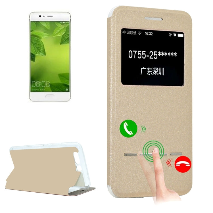 For Huawei  P10 Plus Frosted Texture Horizontal Flip Leather Case with Call Display ID & SlideUnlock Slip & Holder