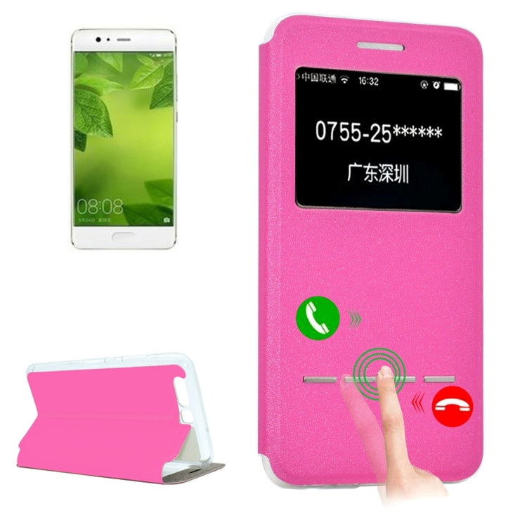 For Huawei  P10 Plus Frosted Texture Horizontal Flip Leather Case with Call Display ID & SlideUnlock Slip & Holder