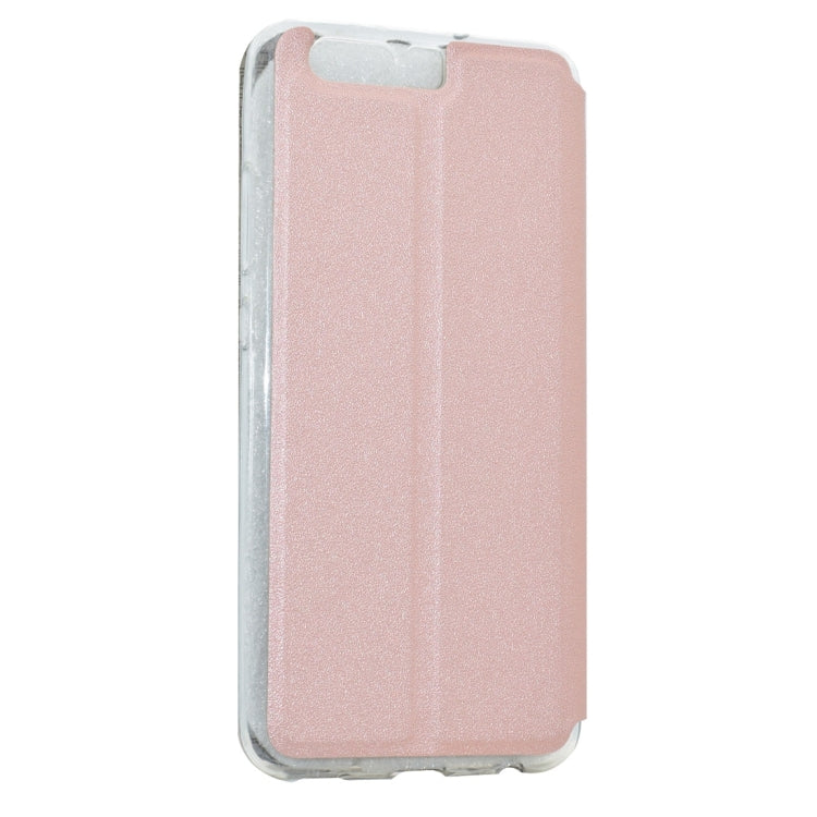 For Huawei  P10 Plus Frosted Texture Horizontal Flip Leather Case with Call Display ID & SlideUnlock Slip & Holder