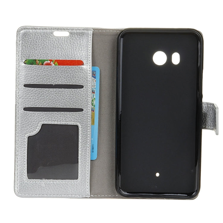For HTC U11 Litchi Texture Horizontal Flip Leather Case with Holder & Card Slots & Wallet & Photo Frame