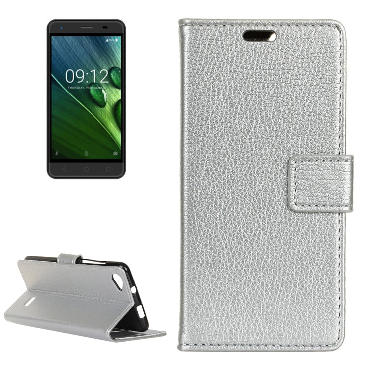 For Acer Liquid Z6E Litchi Texture Horizontal Flip Leather Case with Holder & Card Slots & Wallet & Photo Frame