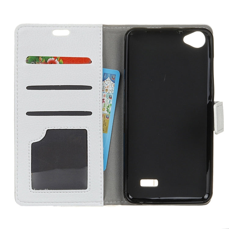 For Acer Liquid Z6E Litchi Texture Horizontal Flip Leather Case with Holder & Card Slots & Wallet & Photo Frame