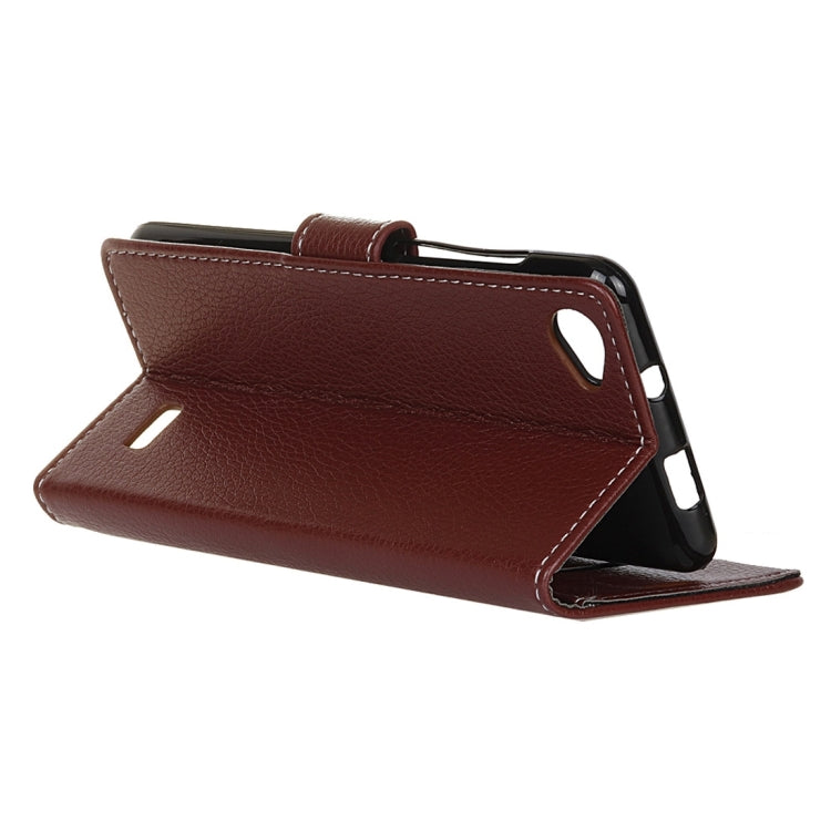 For Acer Liquid Z6E Litchi Texture Horizontal Flip Leather Case with Holder & Card Slots & Wallet & Photo Frame