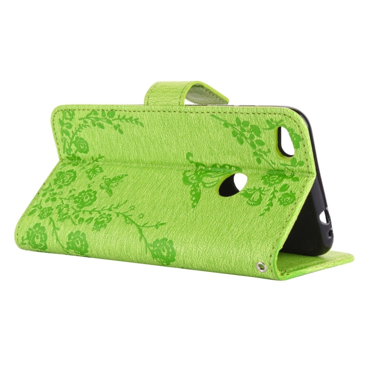 For Huawei  P8 Lite (2017) Diamante Butteryfly Pressed Flowers Pattern Horizontal Flip Leather Case with Holder & Card Slots & Wallet & Lanyard