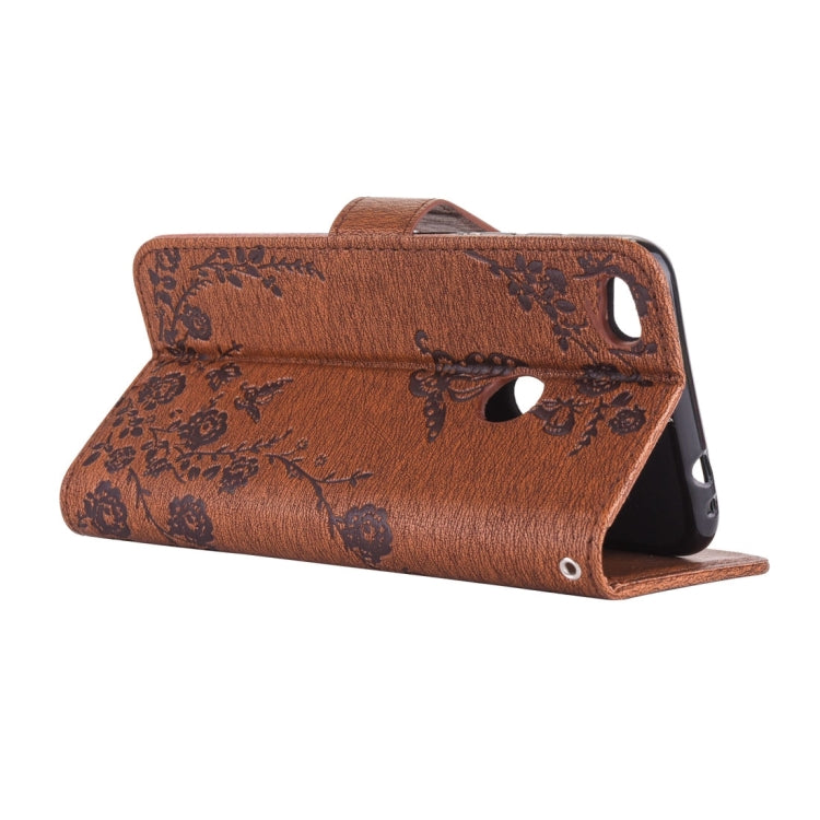 For Huawei  P8 Lite (2017) Diamante Butteryfly Pressed Flowers Pattern Horizontal Flip Leather Case with Holder & Card Slots & Wallet & Lanyard