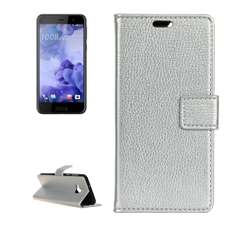 For HTC U Play Litchi Texture Horizontal Flip Leather Case with Holder & Card Slots & Wallet & Photo Frame