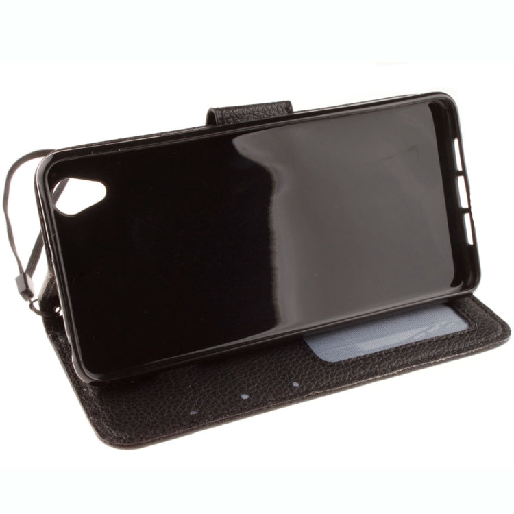 For OnePlus X Litchi Texture Horizontal Flip PU Leather Case with Holder & Card Slots & Wallet & Photo Frame & Lanyard