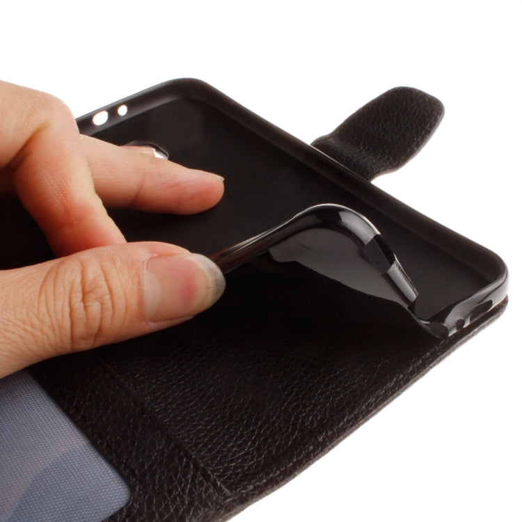 For OnePlus X Litchi Texture Horizontal Flip PU Leather Case with Holder & Card Slots & Wallet & Photo Frame & Lanyard