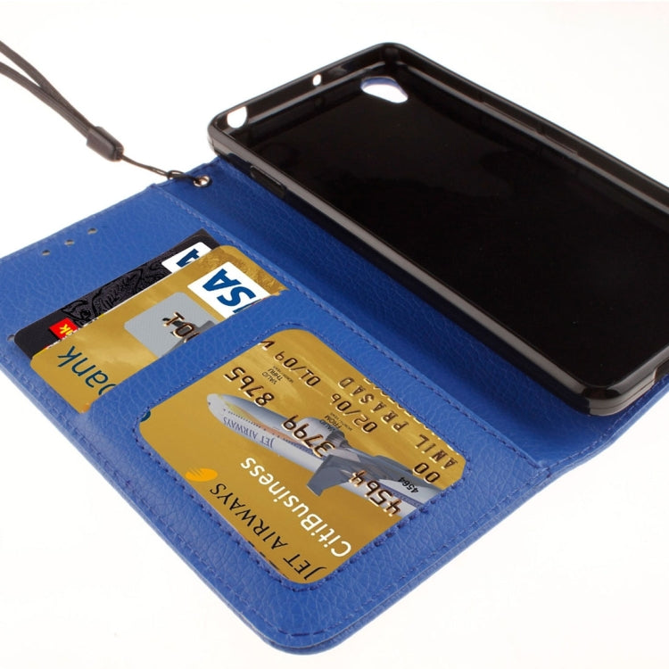 For OnePlus X Litchi Texture Horizontal Flip PU Leather Case with Holder & Card Slots & Wallet & Photo Frame & Lanyard