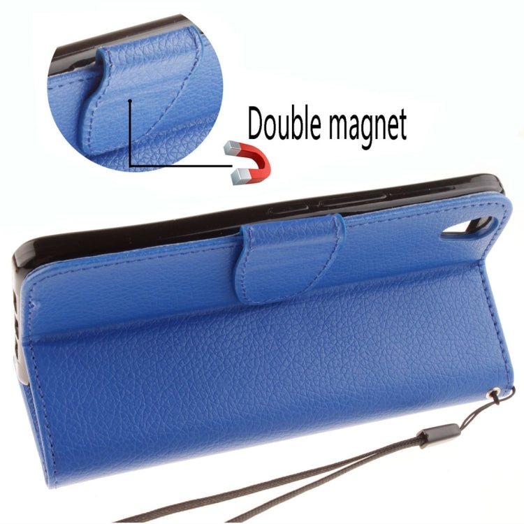 For OnePlus X Litchi Texture Horizontal Flip PU Leather Case with Holder & Card Slots & Wallet & Photo Frame & Lanyard