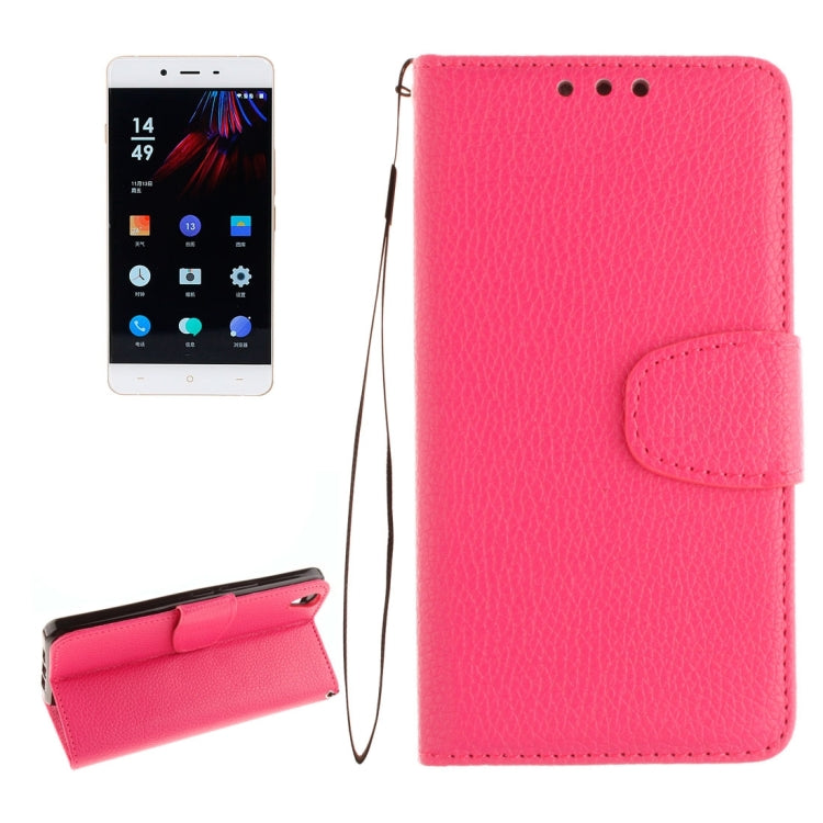 For OnePlus X Litchi Texture Horizontal Flip PU Leather Case with Holder & Card Slots & Wallet & Photo Frame & Lanyard