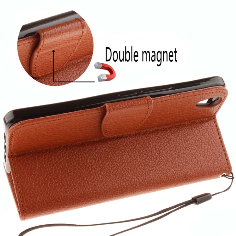 For OnePlus X Litchi Texture Horizontal Flip PU Leather Case with Holder & Card Slots & Wallet & Photo Frame & Lanyard