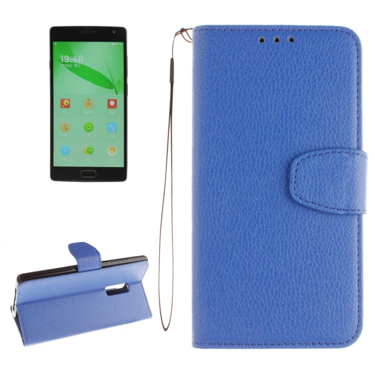 For OnePuls Two Litchi Texture Horizontal Flip PU Leather Case with Holder & Card Slots & Wallet & Photo Frame & Lanyard