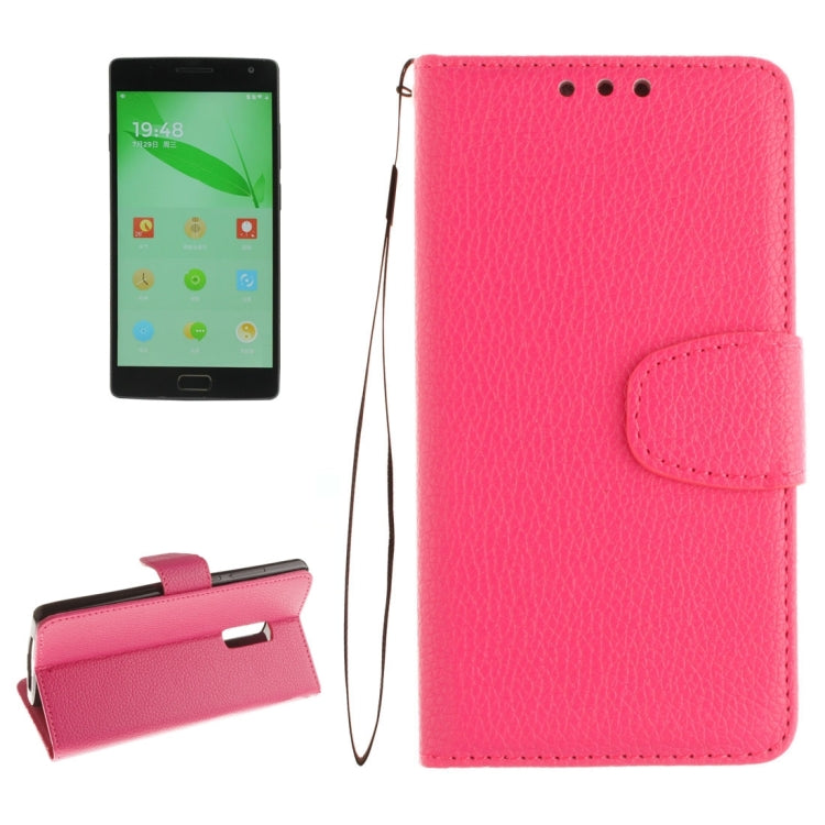 For OnePuls Two Litchi Texture Horizontal Flip PU Leather Case with Holder & Card Slots & Wallet & Photo Frame & Lanyard