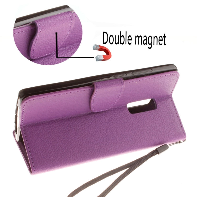 For OnePuls Two Litchi Texture Horizontal Flip PU Leather Case with Holder & Card Slots & Wallet & Photo Frame & Lanyard