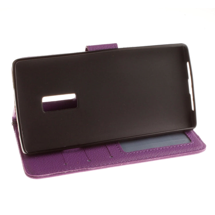 For OnePuls Two Litchi Texture Horizontal Flip PU Leather Case with Holder & Card Slots & Wallet & Photo Frame & Lanyard