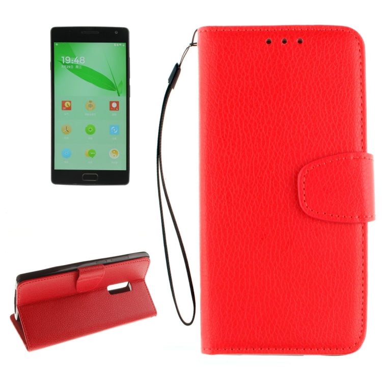 For OnePuls Two Litchi Texture Horizontal Flip PU Leather Case with Holder & Card Slots & Wallet & Photo Frame & Lanyard