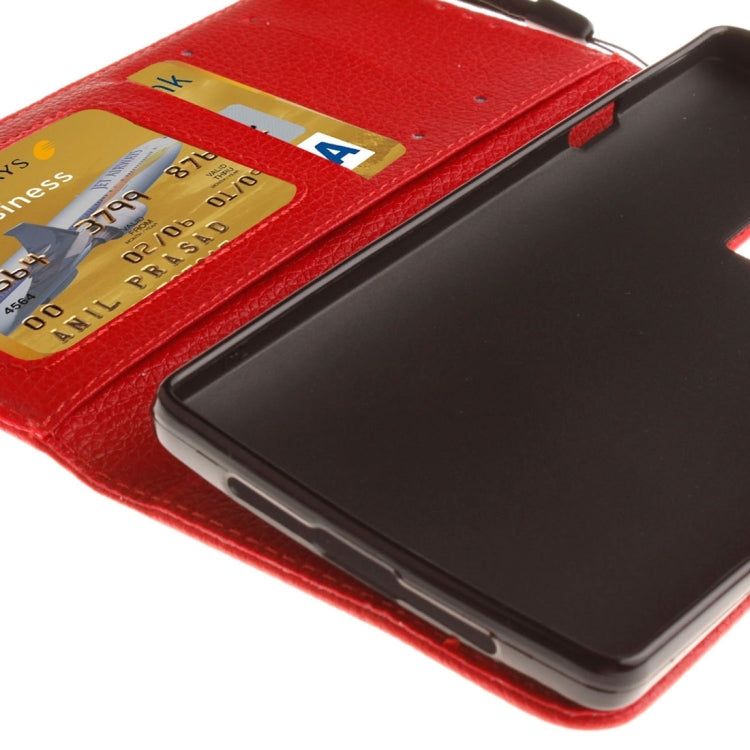 For OnePuls Two Litchi Texture Horizontal Flip PU Leather Case with Holder & Card Slots & Wallet & Photo Frame & Lanyard