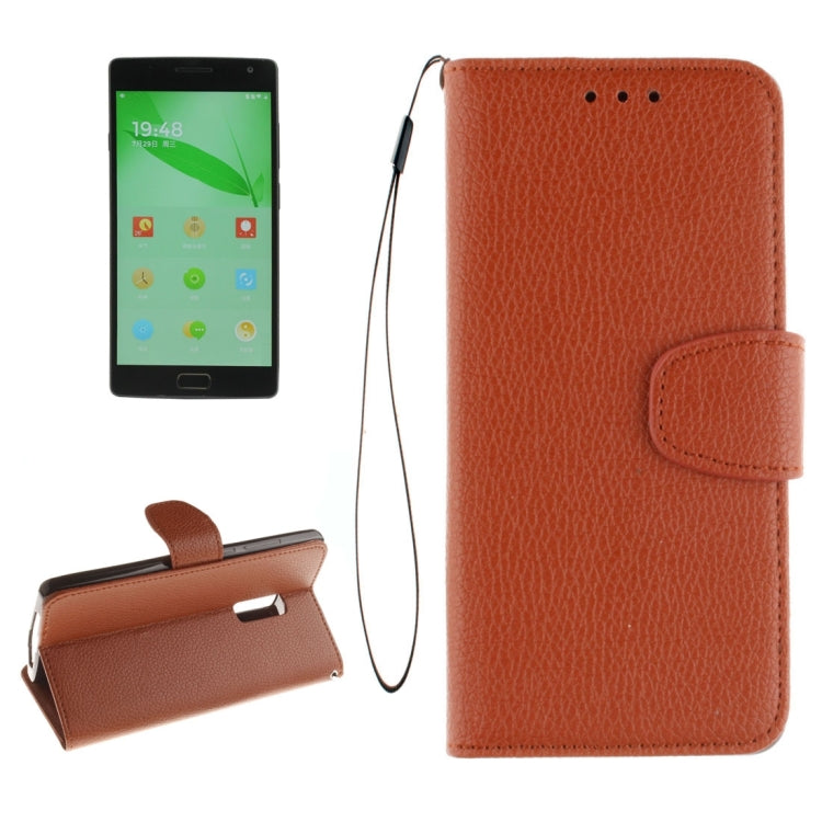 For OnePuls Two Litchi Texture Horizontal Flip PU Leather Case with Holder & Card Slots & Wallet & Photo Frame & Lanyard
