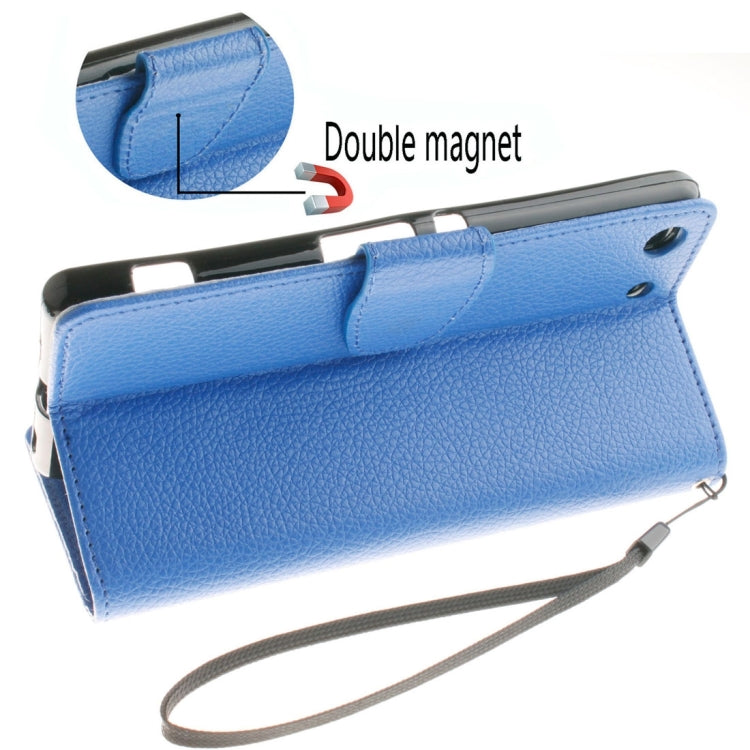 For Sony Xperia M5 LItchi Texture Horizontal Flip PU Leather Case with Holder & Card Slots & Wallet & Photo Frame & Lanyard