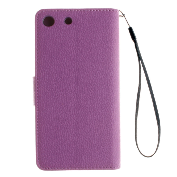 For Sony Xperia M5 LItchi Texture Horizontal Flip PU Leather Case with Holder & Card Slots & Wallet & Photo Frame & Lanyard