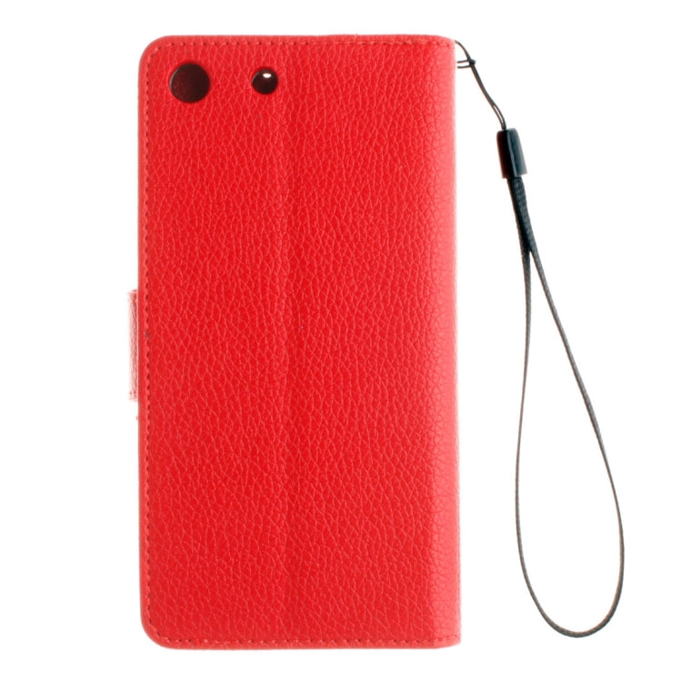 For Sony Xperia M5 LItchi Texture Horizontal Flip PU Leather Case with Holder & Card Slots & Wallet & Photo Frame & Lanyard