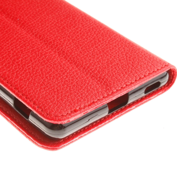For Sony Xperia M5 LItchi Texture Horizontal Flip PU Leather Case with Holder & Card Slots & Wallet & Photo Frame & Lanyard