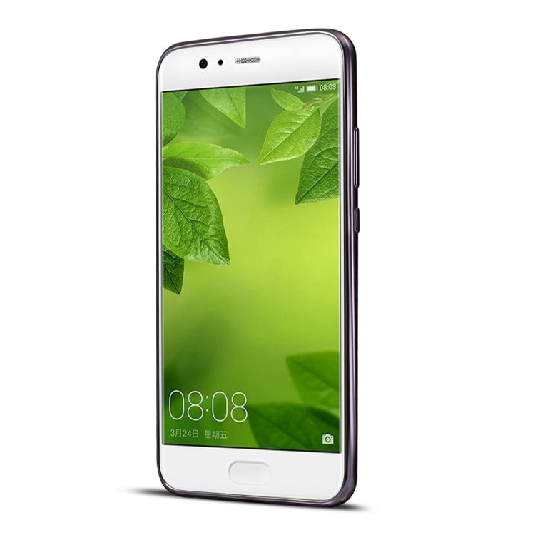 For Huawei  P10 Plus Electroplating TPU Crazy Horse Texture Protective Case with Holder & Card Slots & Lanyard