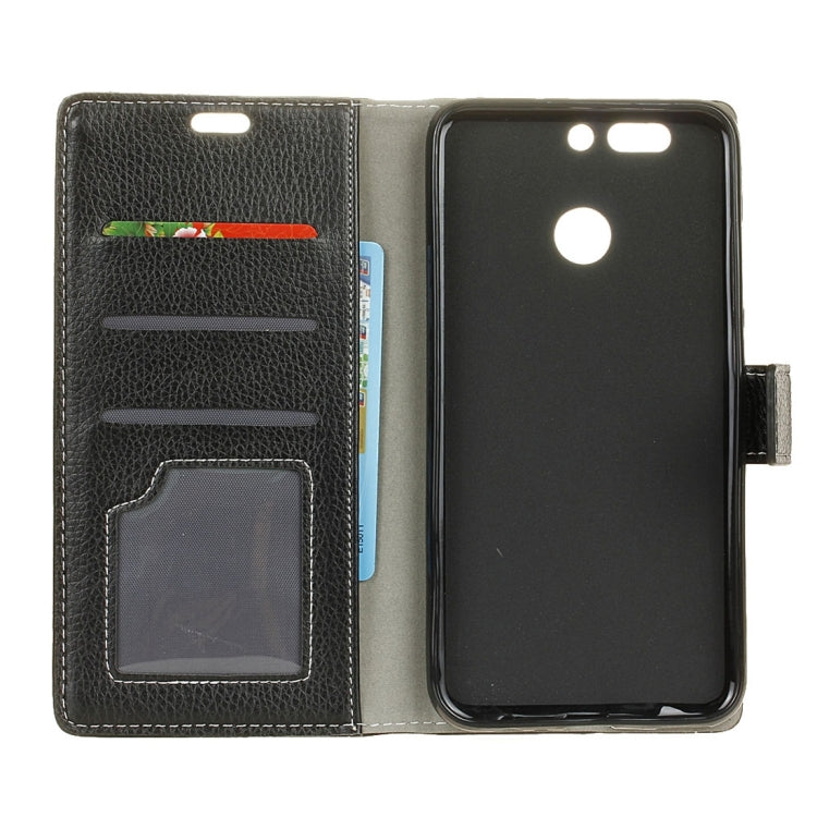 For Huawei  Nova 2 Plus Litchi Texture Horizontal Flip Leather Case with Holder & Card Slots & Wallet & Photo Frame