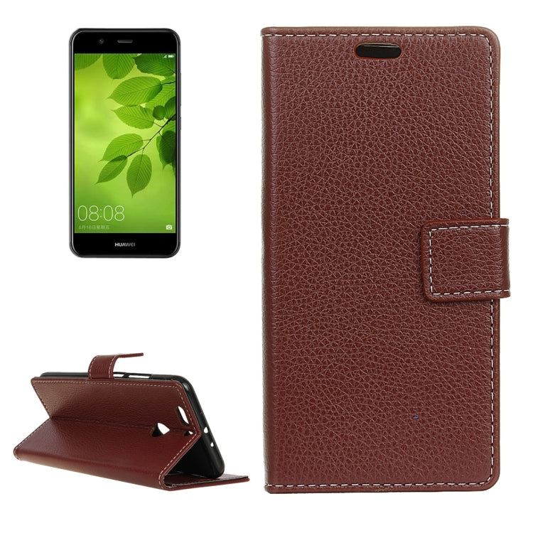 For Huawei  Nova 2 Litchi Texture Horizontal Flip Leather Case with Holder & Card Slots & Wallet & Photo Frame