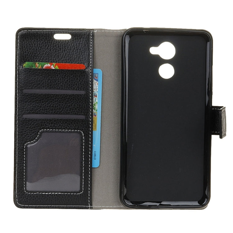 For Vodafone Smart V8 Litchi Texture Horizontal Flip Leather Case with Holder & Card Slots & Wallet & Photo Frame