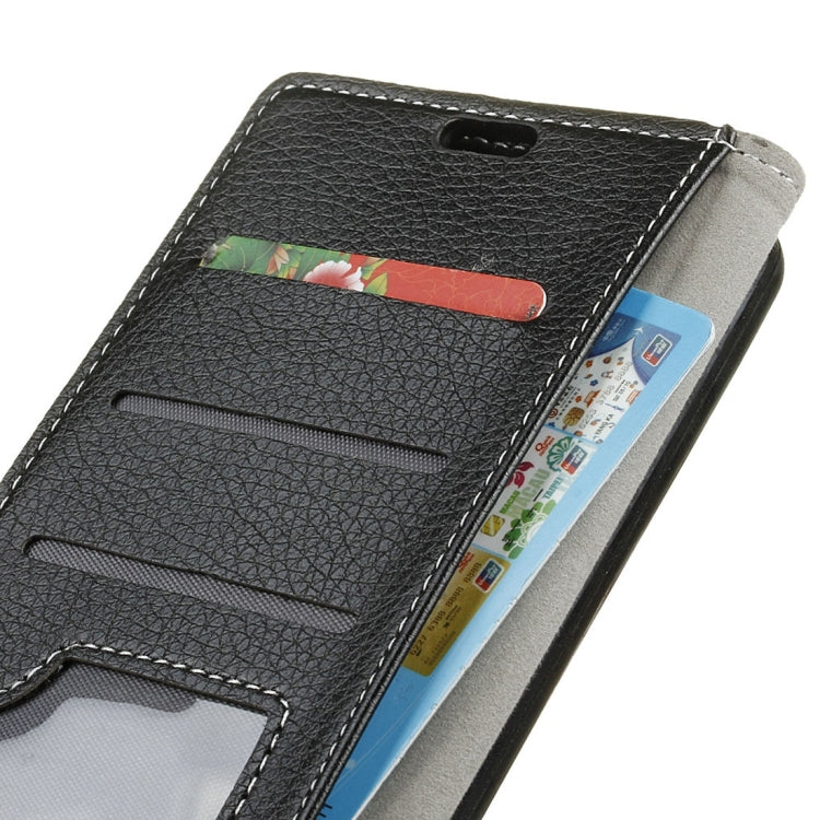 For Vodafone Smart V8 Litchi Texture Horizontal Flip Leather Case with Holder & Card Slots & Wallet & Photo Frame