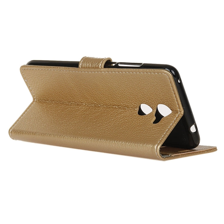 For Vodafone Smart V8 Litchi Texture Horizontal Flip Leather Case with Holder & Card Slots & Wallet & Photo Frame