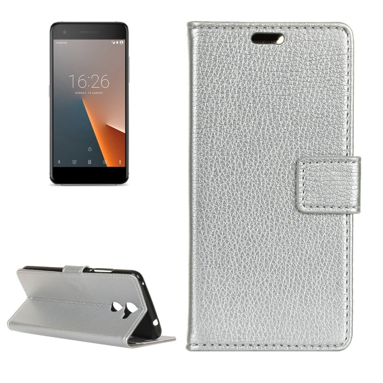For Vodafone Smart V8 Litchi Texture Horizontal Flip Leather Case with Holder & Card Slots & Wallet & Photo Frame