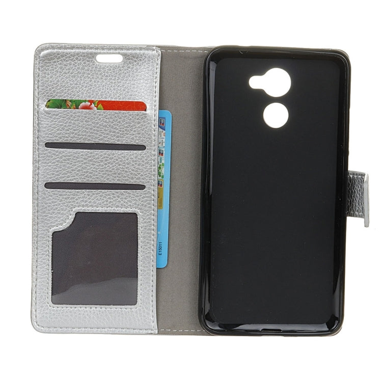 For Vodafone Smart V8 Litchi Texture Horizontal Flip Leather Case with Holder & Card Slots & Wallet & Photo Frame