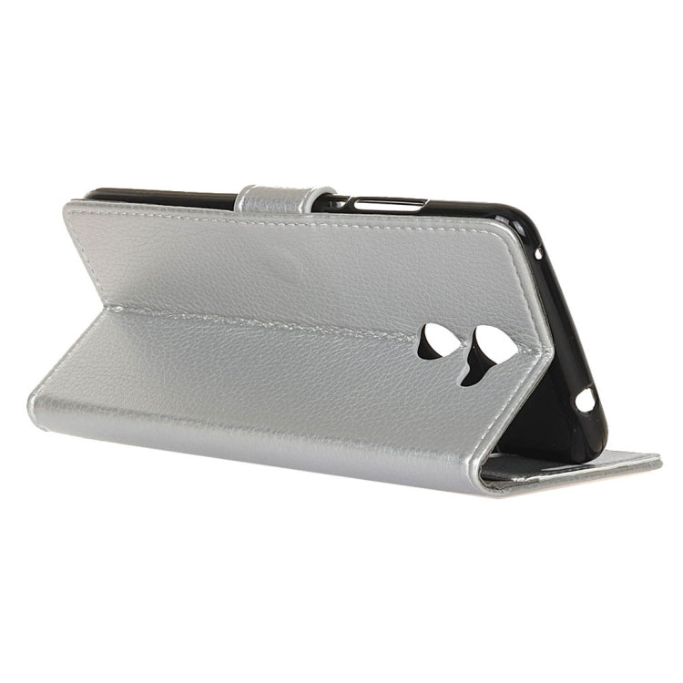 For Vodafone Smart V8 Litchi Texture Horizontal Flip Leather Case with Holder & Card Slots & Wallet & Photo Frame