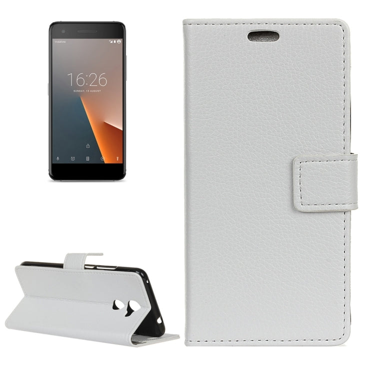 For Vodafone Smart V8 Litchi Texture Horizontal Flip Leather Case with Holder & Card Slots & Wallet & Photo Frame