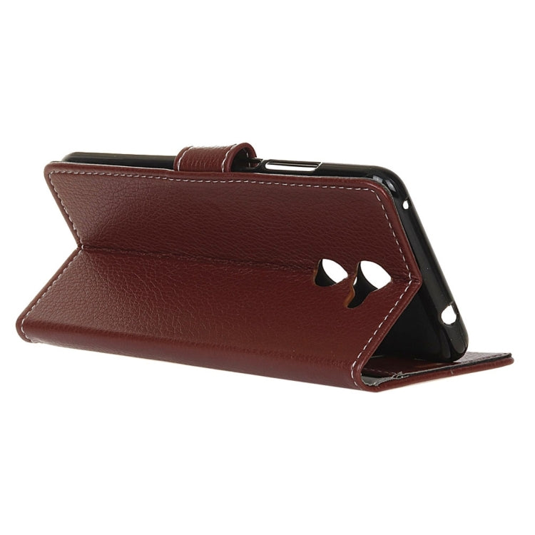 For Vodafone Smart V8 Litchi Texture Horizontal Flip Leather Case with Holder & Card Slots & Wallet & Photo Frame