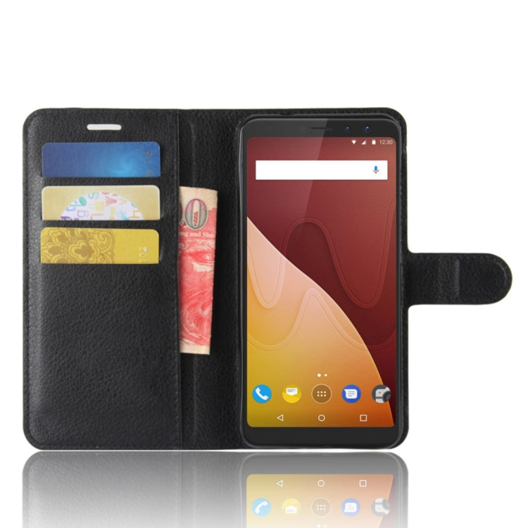 Litchi Texture Horizontal Flip Leather Case for Wiko VIEW PRIME, with Holder & Card Slots & Wallet