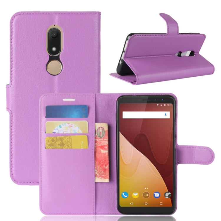 Litchi Texture Horizontal Flip Leather Case for Wiko VIEW PRIME, with Holder & Card Slots & Wallet