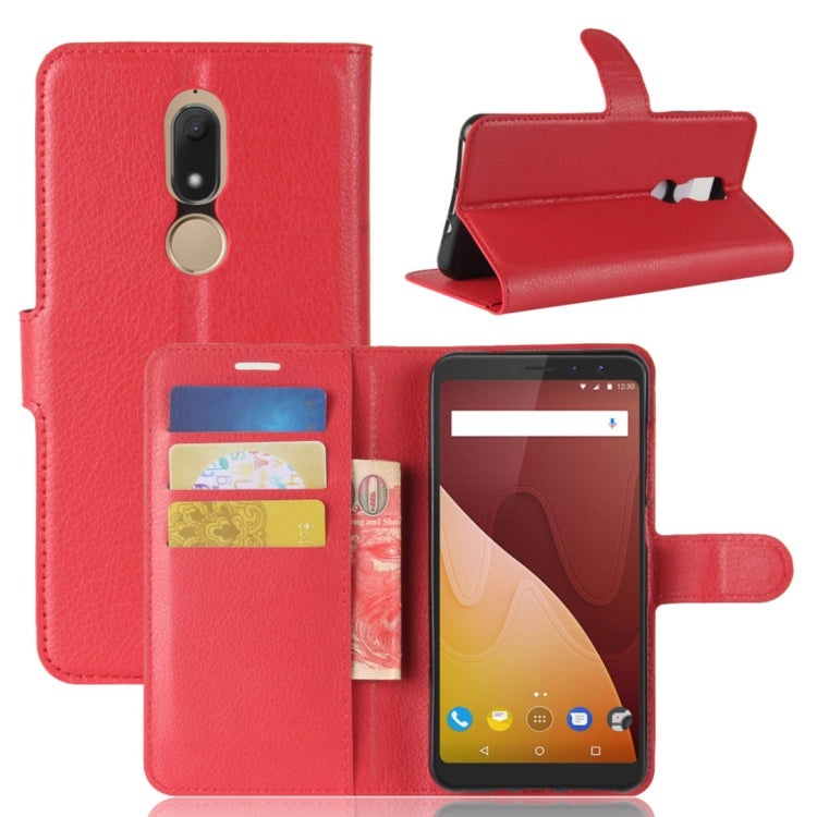 Litchi Texture Horizontal Flip Leather Case for Wiko VIEW PRIME, with Holder & Card Slots & Wallet