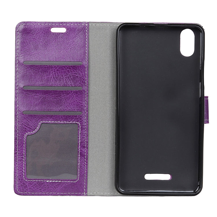 Wiko LENNY 4 Plus Retro Crazy Horse Texture Horizontal Flip Leather Case with Holder & Card Slots & Wallet & Photo Frame