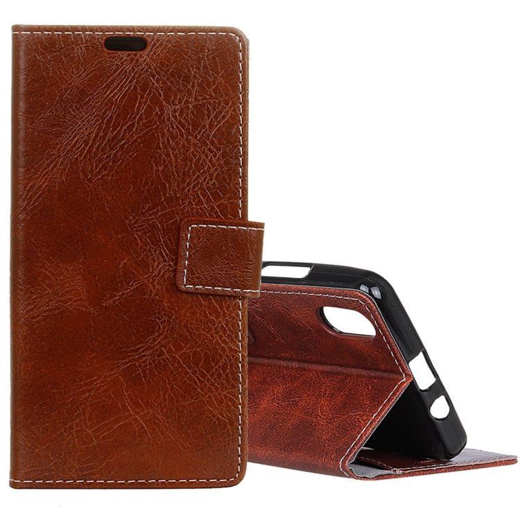 Wiko LENNY 4 Plus Retro Crazy Horse Texture Horizontal Flip Leather Case with Holder & Card Slots & Wallet & Photo Frame